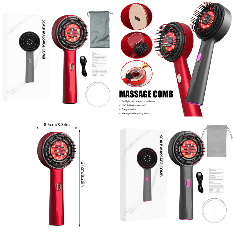 RedRay™ Massage Therapy 3in1 Comb